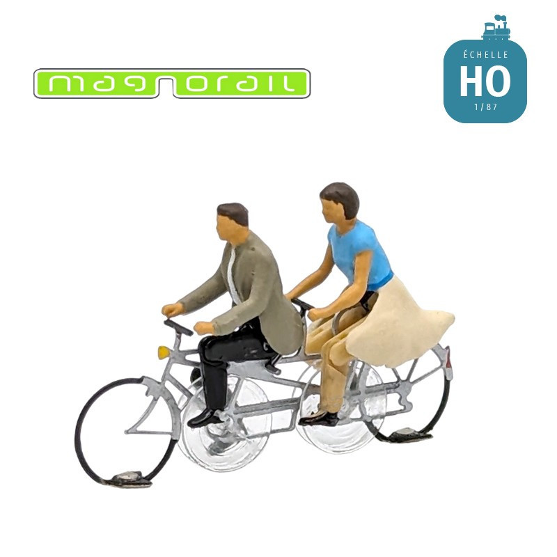 Tandem bicycle ready to run V2 HO/OO for Magnorail System KKd-2