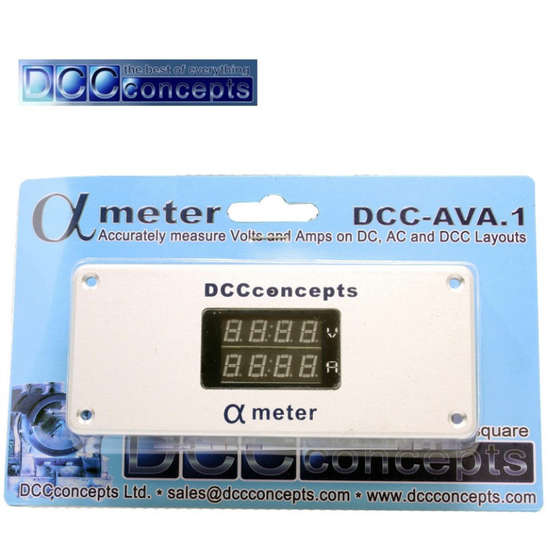 Multimètre Alpha Meter pour réseau analogique ou digital DCCconcepts DCC-AVA.1 - Maketis Multimètre Alpha Meter pour réseau analogique ou digital DCCconcepts DCC-AVA.1 - Maketis