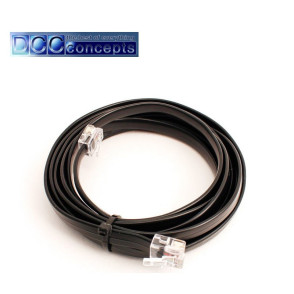 Câble RJ12 type Loconet longueur 1m DCCconcepts DCD-RJ12.1m