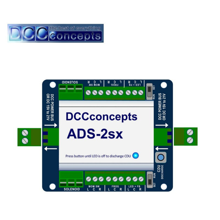 Décodeur DCC spécial moteur aiguillage à solénoïdes (x 2) DCCconcepts DCD-ADS-2sx - Maketis