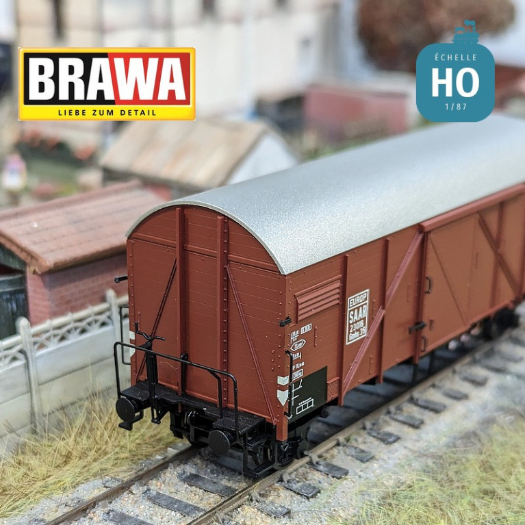 Wagon couvert type Gmhs35 "EUROP" SAAR Ep III HO Brawa 50728 - Maketis