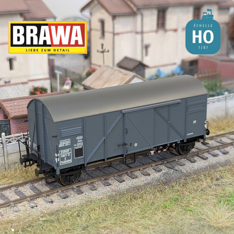 Wagon couvert type K "EUROP" SNCF Ep III HO Brawa 50730 - Maketis Wagon couvert type K "EUROP" SNCF Ep III HO Brawa 50730 - Maketis