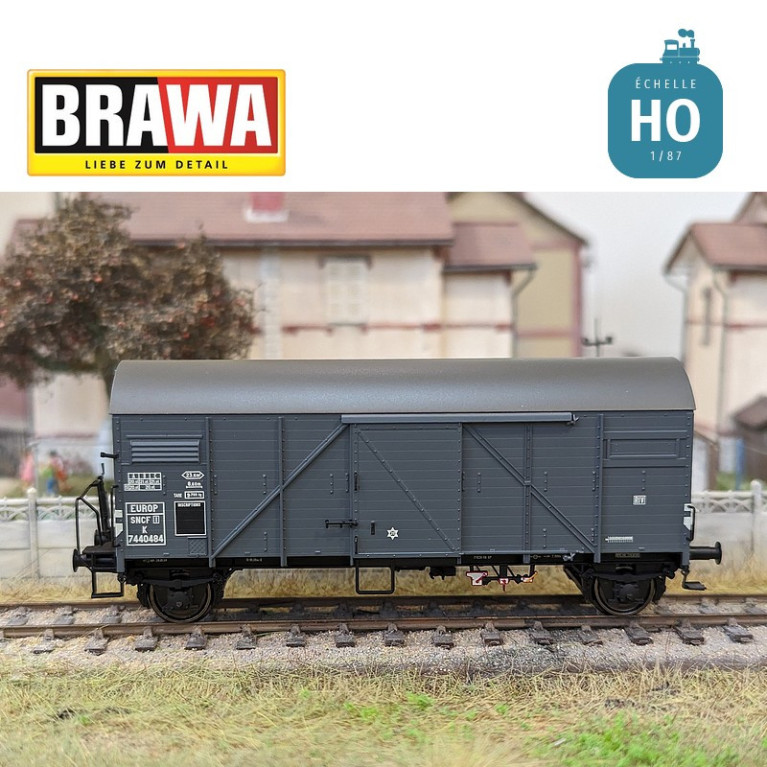 Wagon couvert type K "EUROP" SNCF Ep III HO Brawa 50730 - Maketis Wagon couvert type K "EUROP" SNCF Ep III HO Brawa 50730 - Maketis