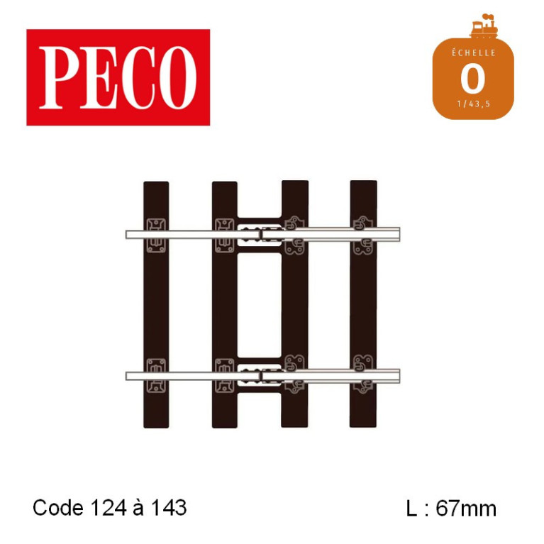 Rails de transition Code 124 à 143 (4 pcs) O Peco SL-713 - Maketis