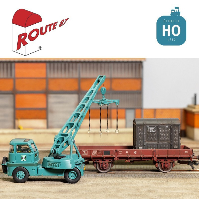 Kran Griffet M2 deco SNCF Logo alt bi-color HO Route 87 Haxo Modell RO1033 - Maketis Kran Griffet M2 deco SNCF Logo alt bi-color HO Route 87 Haxo Modell RO1033 - Maketis