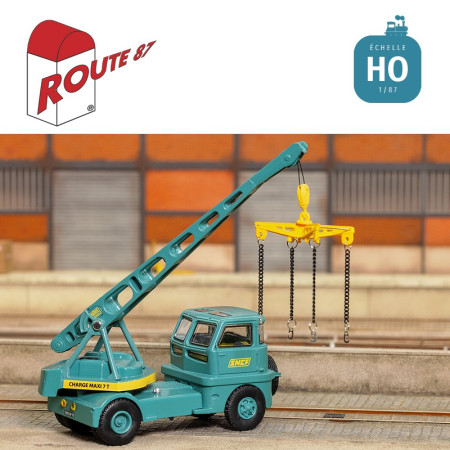 Grue Griffet M2 déco SNCF logo encadré bandes jaune HO Route 87 Haxo Modèle RO1034 - Maketis Grue Griffet M2 déco SNCF logo encadré bandes jaune HO Route 87 Haxo Modèle RO1034 - Maketis