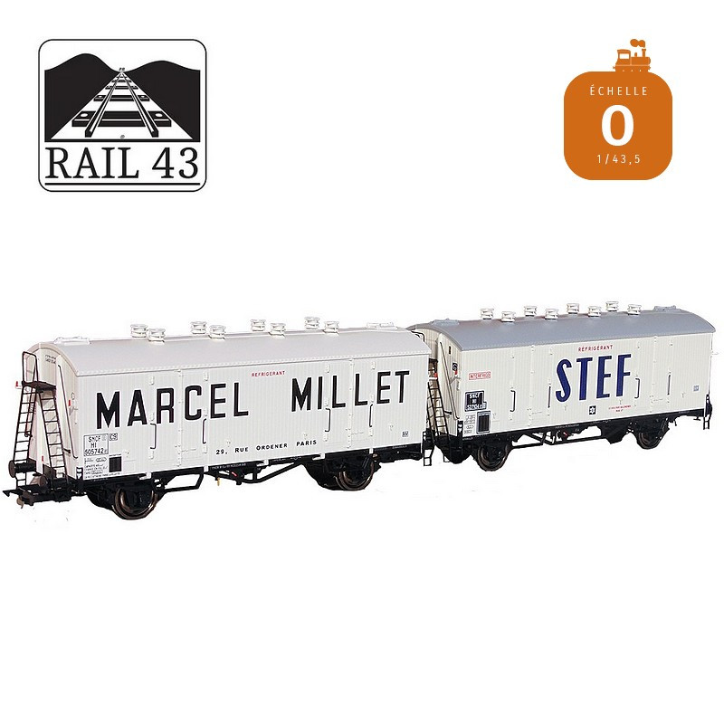 Wagon réfrigérant STEF toit gris boite d'essieux SKF SNCF Ep III O Rail 43 433009 - Maketis