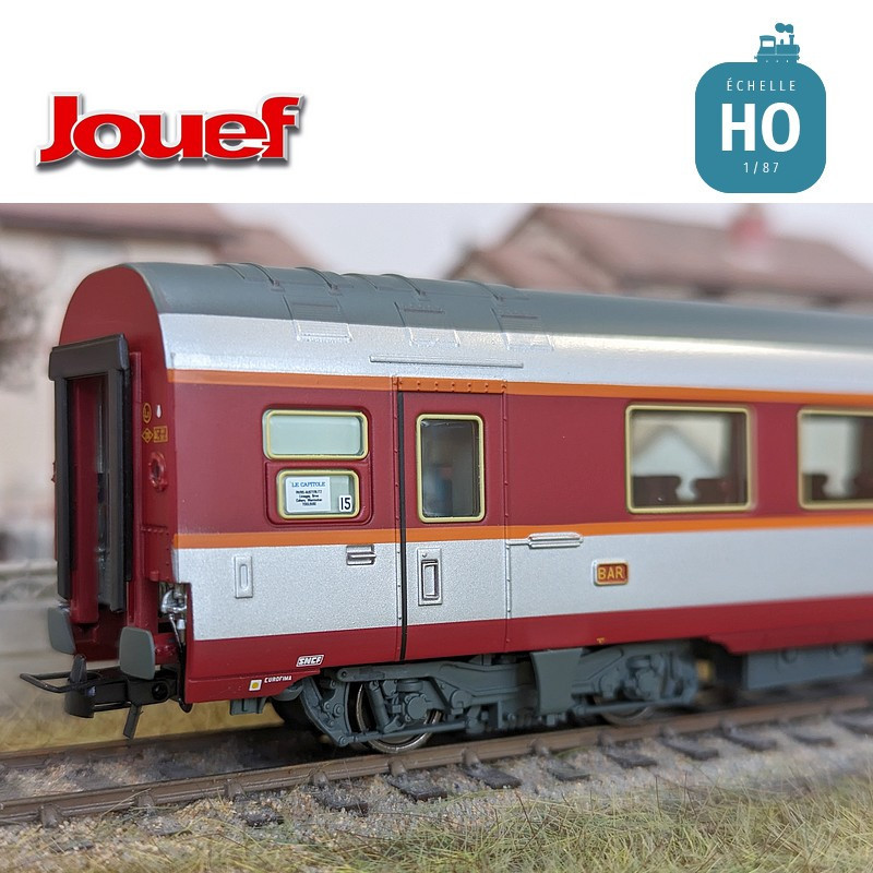 Set of 3 "Tee Le Capitole" high comfort coaches 1x A8u 1x A8tu 1xA3rtu SNCF Ep IV HO Jouef HJ4168 - Maketis