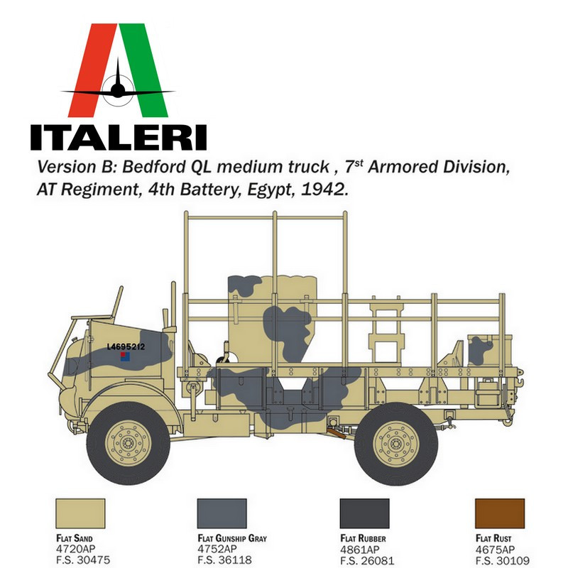 Bedford QL WWII 1/35 Italeri 241 military truck - Maketis