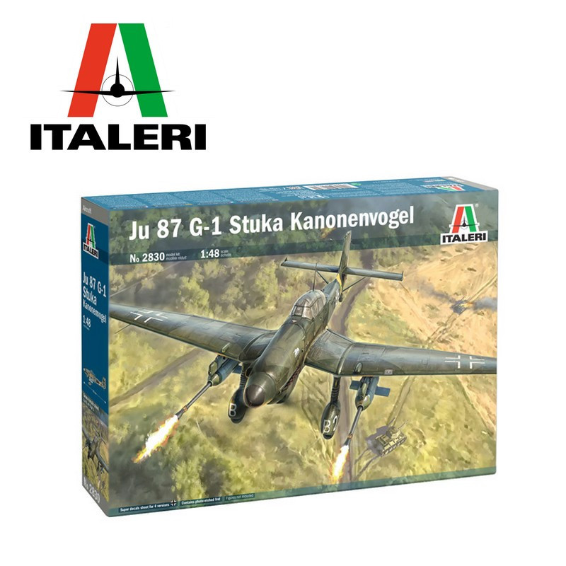 Kampfflugzeug Ju 87 G-1 Stuka Kanonenvogel WWII 1/48 Italeri 2830 - Maketis