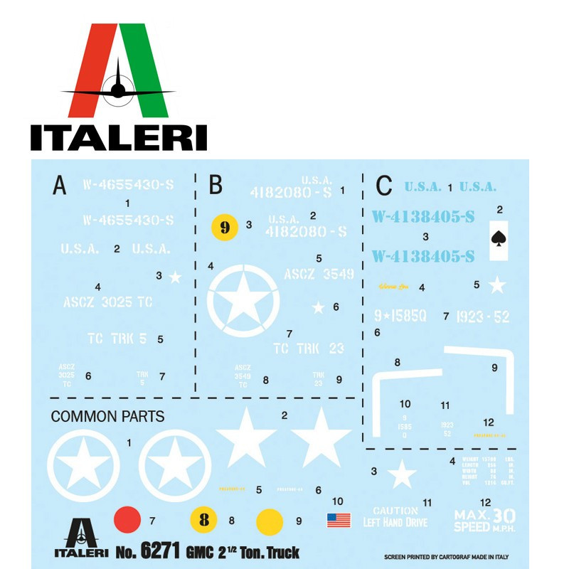 Military truck GMC 2 1/2 Ton. 6x6 Truck "D-Day 80° Anniversary" WWII 1/35 Italeri 6271 - Maketis