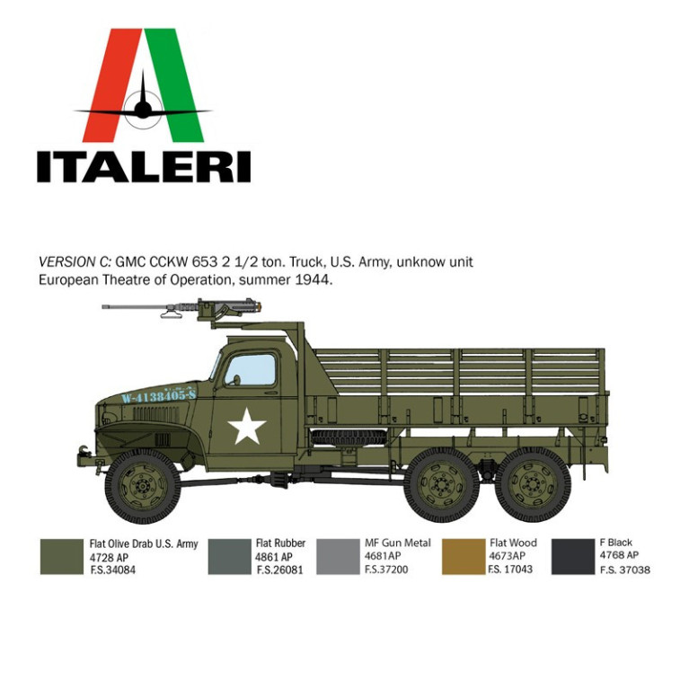 Military truck GMC 2 1/2 Ton. 6x6 Truck "D-Day 80° Anniversary" WWII 1/35 Italeri 6271 - Maketis