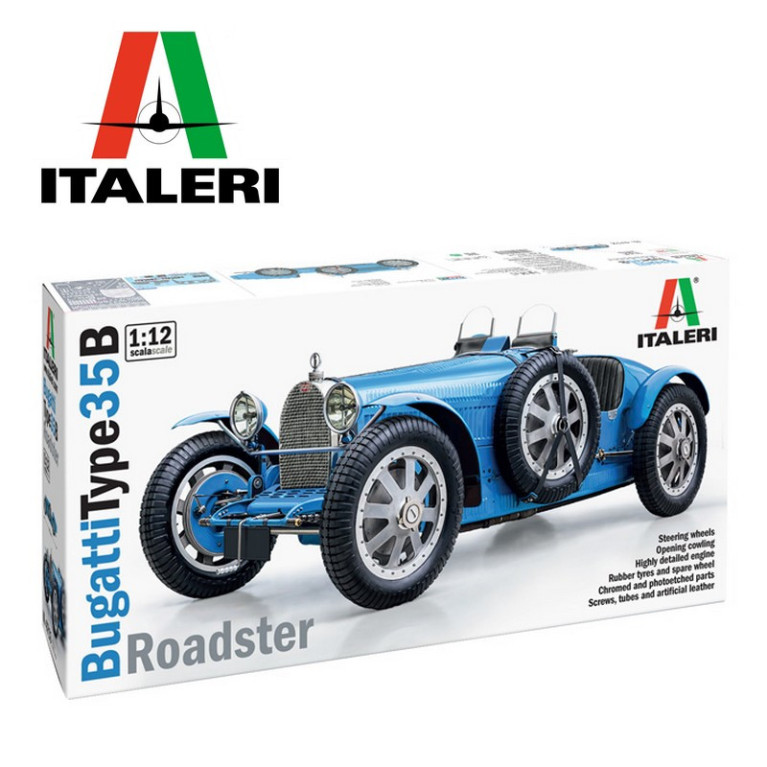 Rennwagen Bugatti Type 35B Roadster 1/12 Italeri 4713