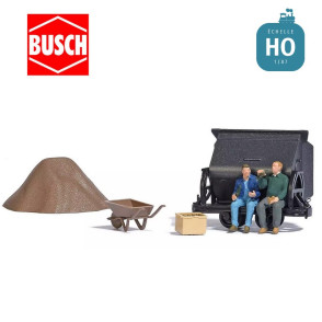 Pause au travail HO Busch 12452 - Maketis