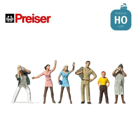Spectateurs HO Preiser 14076 - Maketis Spectateurs HO Preiser 14076 - Maketis