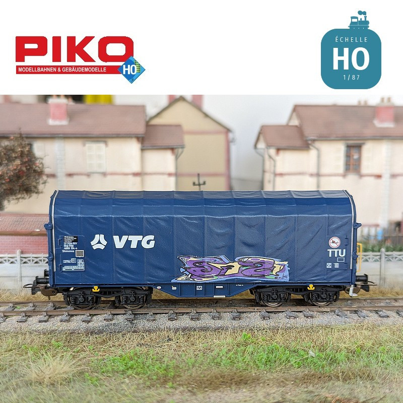 Wagon bâché type Shimmns VTG avec graffitis Ep VI HO Piko 58965 - Maketis