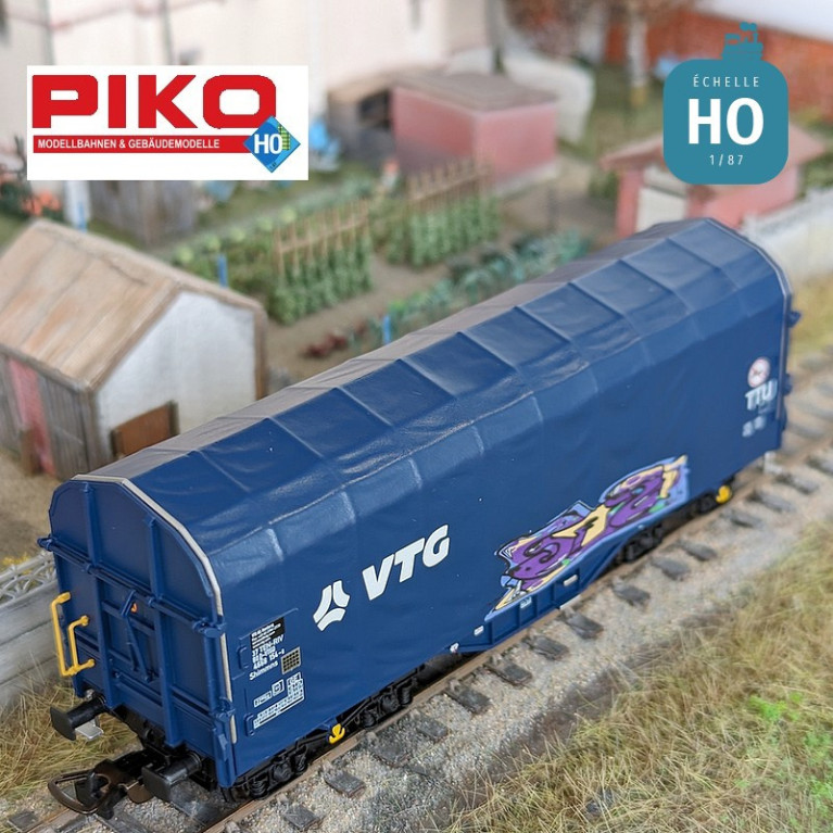 Wagon bâché type Shimmns VTG avec graffitis Ep VI HO Piko 58965 - Maketis