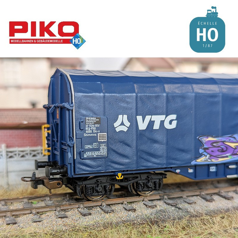 Planwagen Typ Shimmns VTG mit Graffiti Ep VI HO Piko 58965 - Maketis