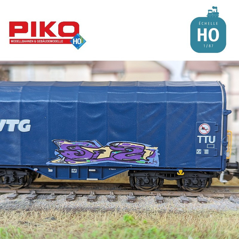 Planwagen Typ Shimmns VTG mit Graffiti Ep VI HO Piko 58965 - Maketis