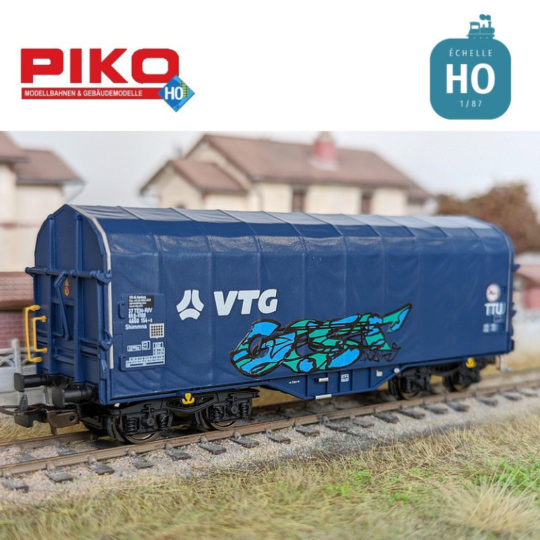 Wagon bâché type Shimmns VTG avec graffitis Ep VI HO Piko 58965 - Maketis