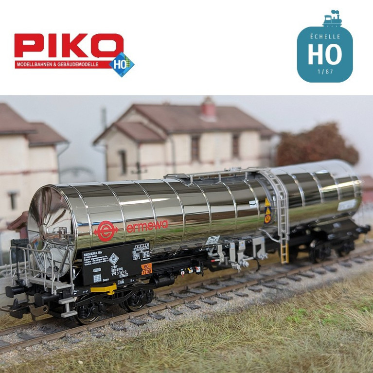 Set 2 wagons citerne Zacns pour produits chimiques Ermewa Ep VI HO Piko 58253 - Maketis