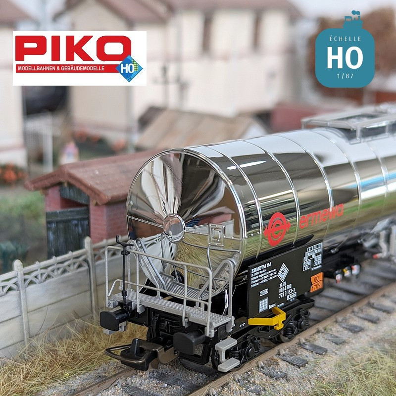 Set of 2 Zacns chemical tank wagons Ermewa Ep VI HO Piko 58253 - Maketis