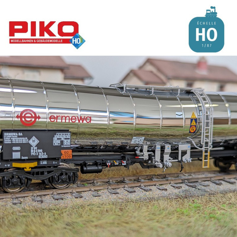 Set 2 wagons citerne Zacns pour produits chimiques Ermewa Ep VI HO Piko 58253 - Maketis