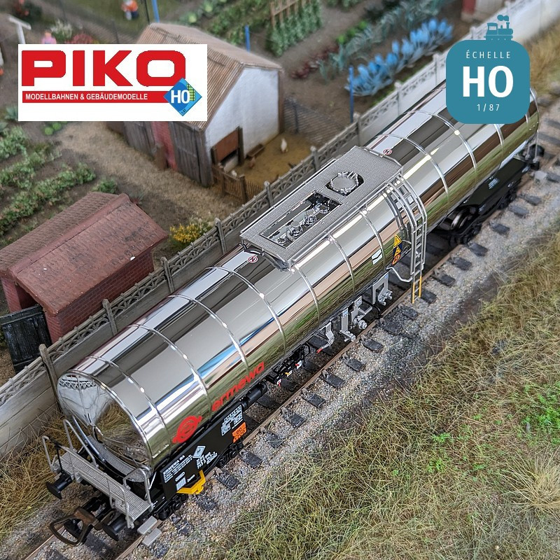 Set of 2 Zacns chemical tank wagons Ermewa Ep VI HO Piko 58253 - Maketis