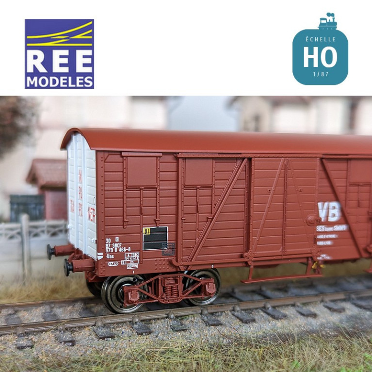 Gedeckter offener Güterwagen TP SNCF "MT" Ep IV HO REE WB-781 - Maketis