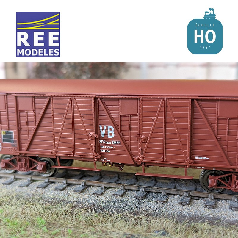 Wagon tombereau TP couvert SNCF "MT" Ep IV HO REE WB-781 - Maketis