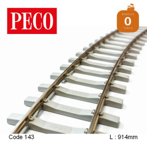 Rail flexible StreamLine 914mm traverses béton Code 143 O Peco SL-702FB-Maketis