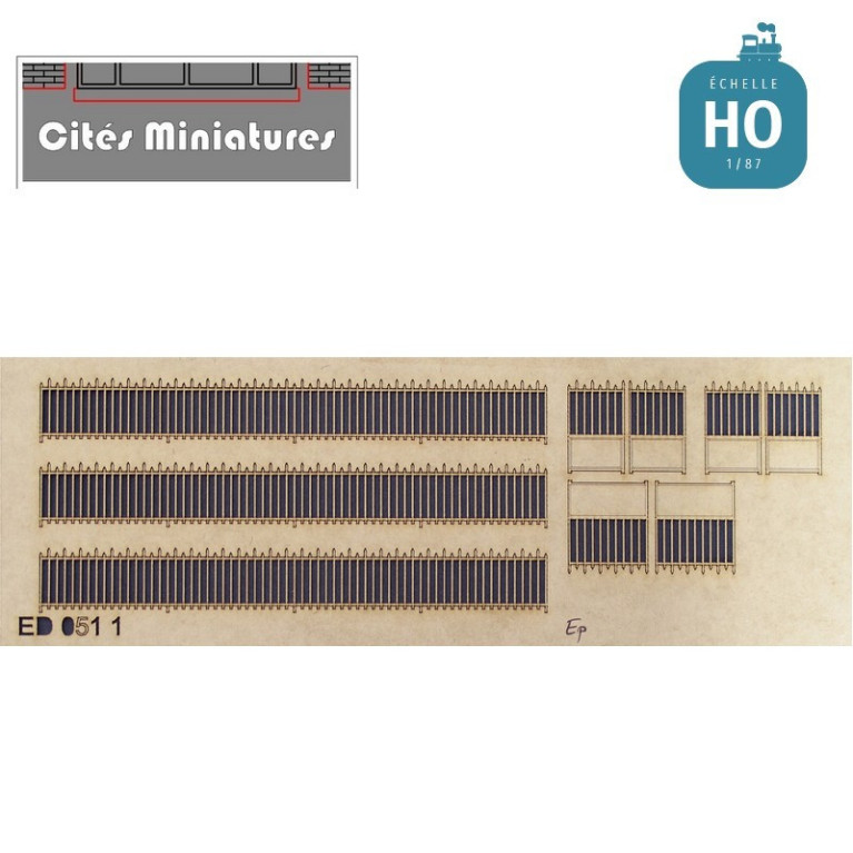 Grilles mi-hauteur & portails en fer forgé type 1 ed-051-HO-1 - Maketis