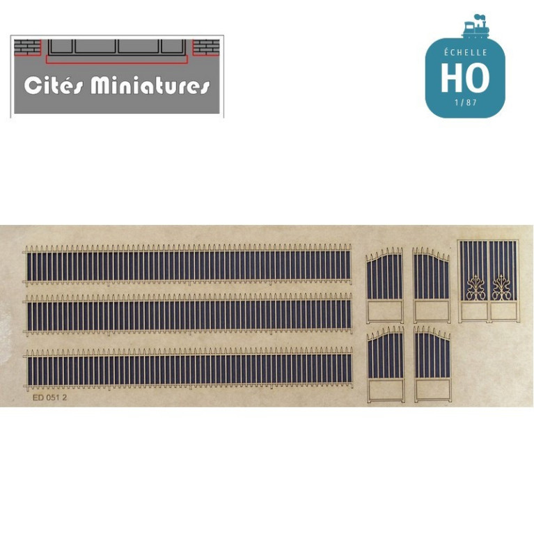 Grilles mi-hauteur & portails en fer forgé type 2 ed-051-HO-2 - Maketis