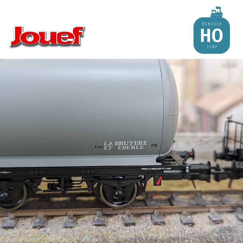 Set of 2 3-axle tank wagons "Europ Rail S.G.M.F/ Bruyere et Eberlet" SNCF Ep IV HO Jouef HJ6248 - Maketis
