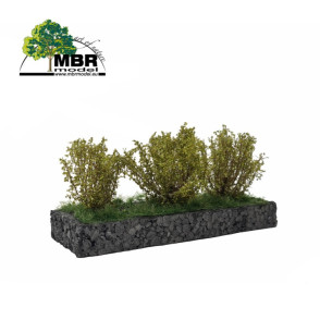 Buissons moyens hauteur 3-4cm vert clair 3pcs MBR 50-3012 - Maketis