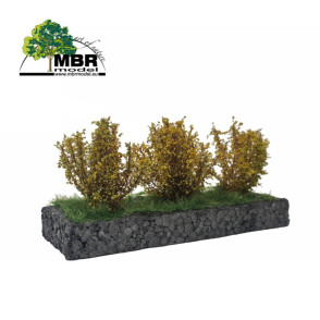 Buissons moyens hauteur 3-4cm jaune clair 3pcs MBR 50-3016 - Maketis