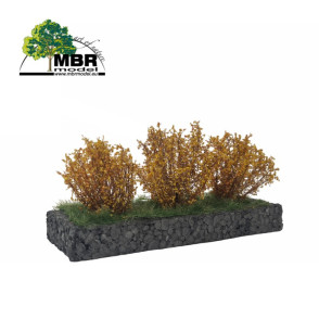 Buissons moyens hauteur 3-4cm jaune foncé 3pcs MBR 50-3017 - Maketis