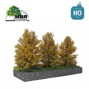 Grands buissons hauteur 7-11cm jaune clair 3pcs MBR 50-4018 - Maketis