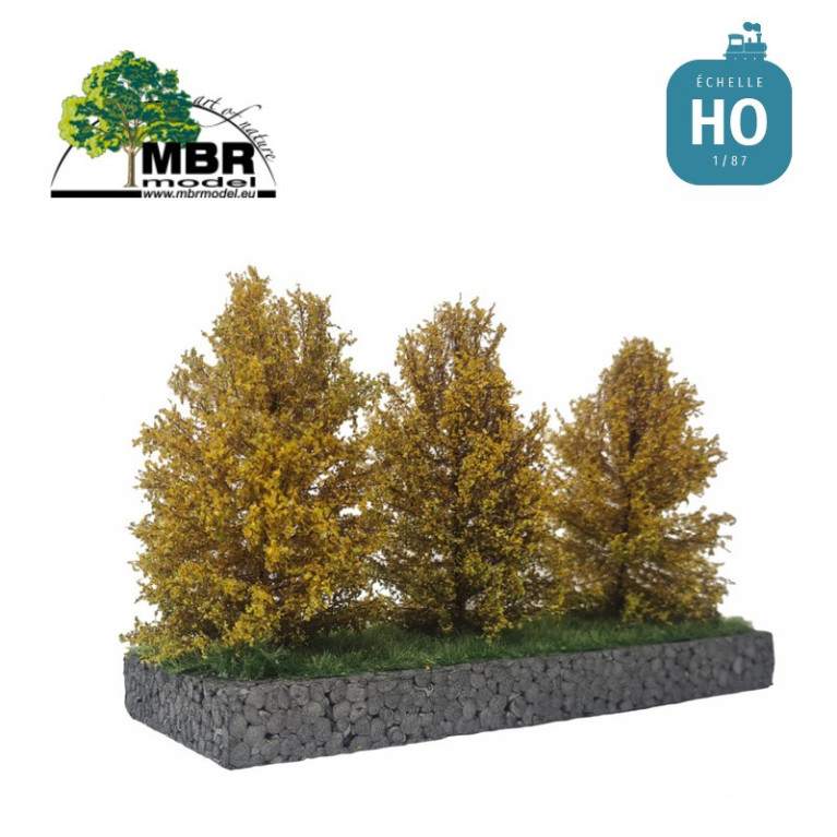 Grands buissons hauteur 7-11cm jaune clair 3pcs MBR 50-4018 - Maketis
