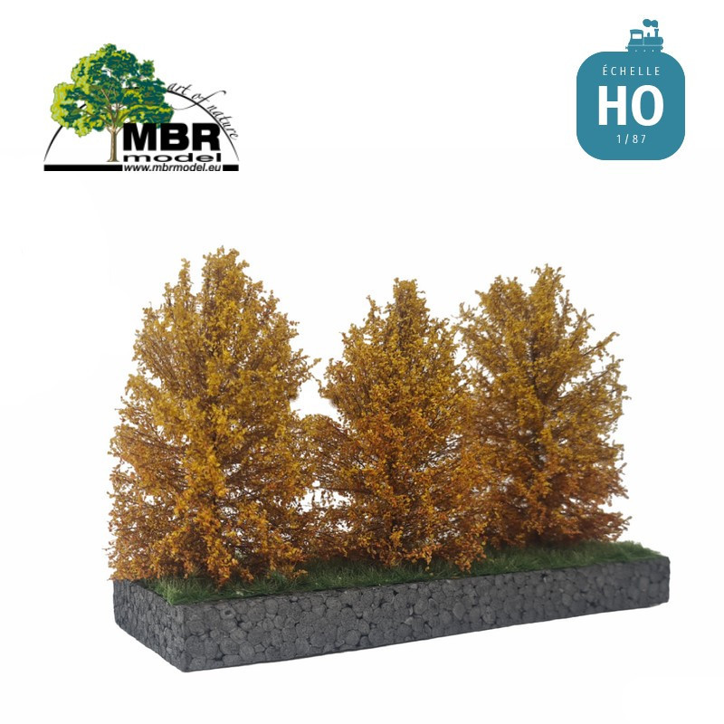 Grands buissons hauteur 7-11cm jaune foncé 3pcs MBR 50-4019 - Maketis