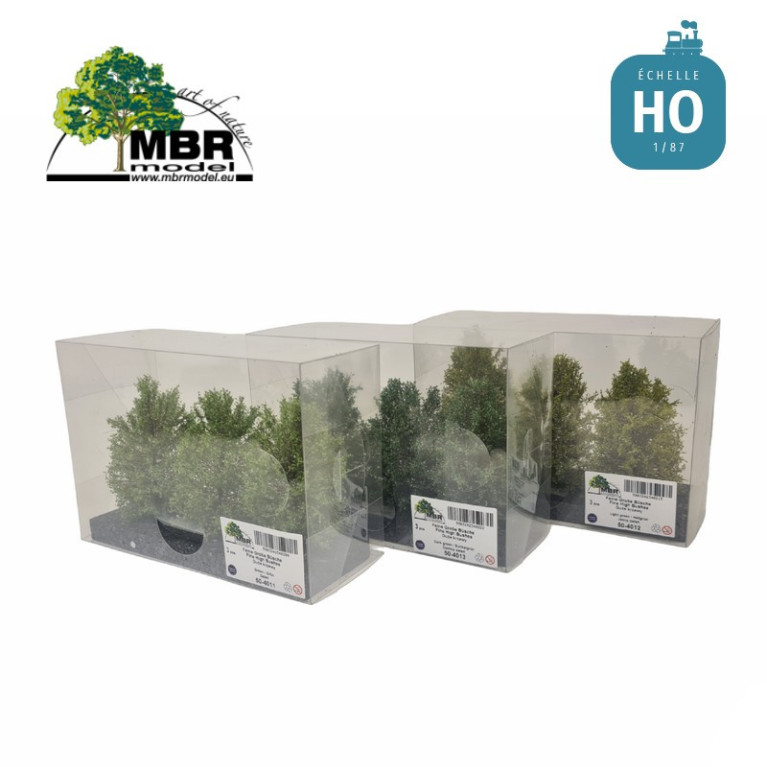 Grands buissons hauteur 7-11cm vert clair 3pcs MBR 50-4012
