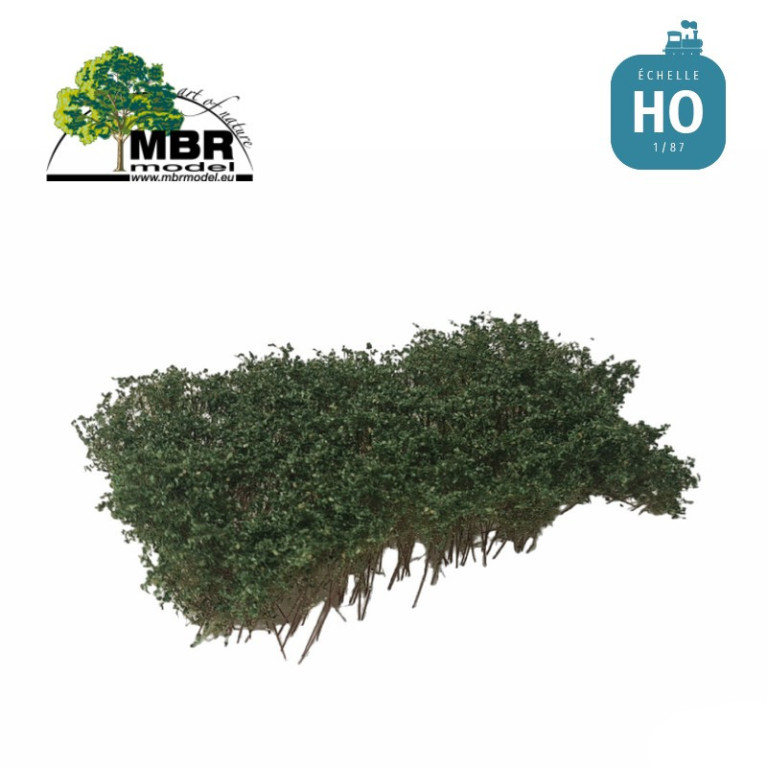 Petits buissons fins hauteur 3-4cm vert foncé 7x14cm MBR 50-5013 - Maketis