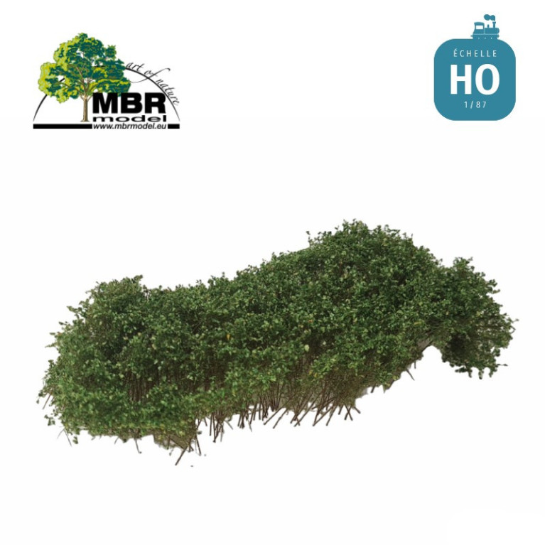 Petits buissons fins hauteur 3-4cm vert moyen 7x14cm MBR 50-5014 - Maketis
