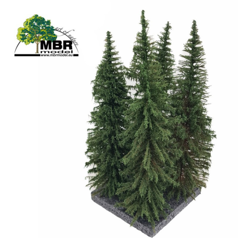 Set de 4 sapins 18x21cm spécial fond de décor MBR 51-4307