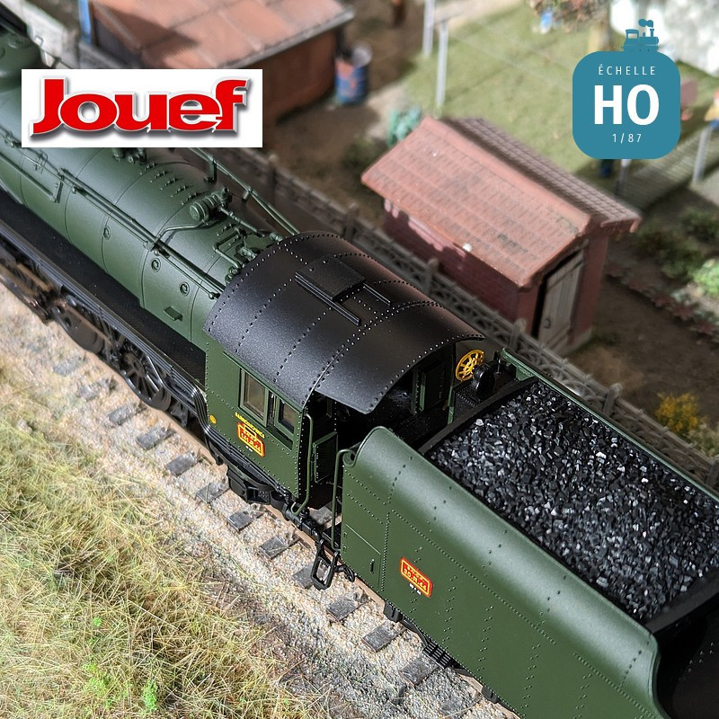 Dampflokomotive 141 R 44 mit Kohletender Depot Sarreguemines SNCF Ep III Digital son Jouef HJ2430S - Maketis