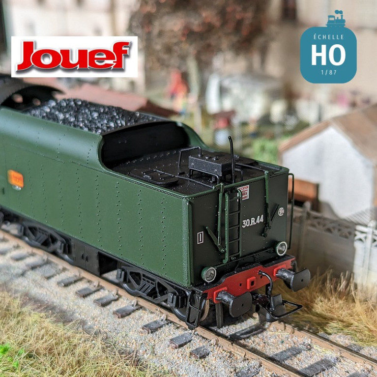 Locomotive à vapeur 141 R 44 avec tender à charbon Dépôt Sarreguemines SNCF Ep III Analogique Jouef HJ2430 - Maketis