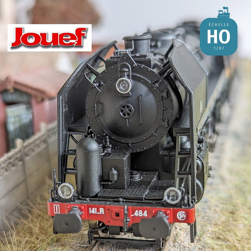 Locomotive à vapeur 141 R 484 avec tender à charbon Dépôt Hausbergen SNCF Ep III Digital son HO Jouef HJ2431S - Maketis
