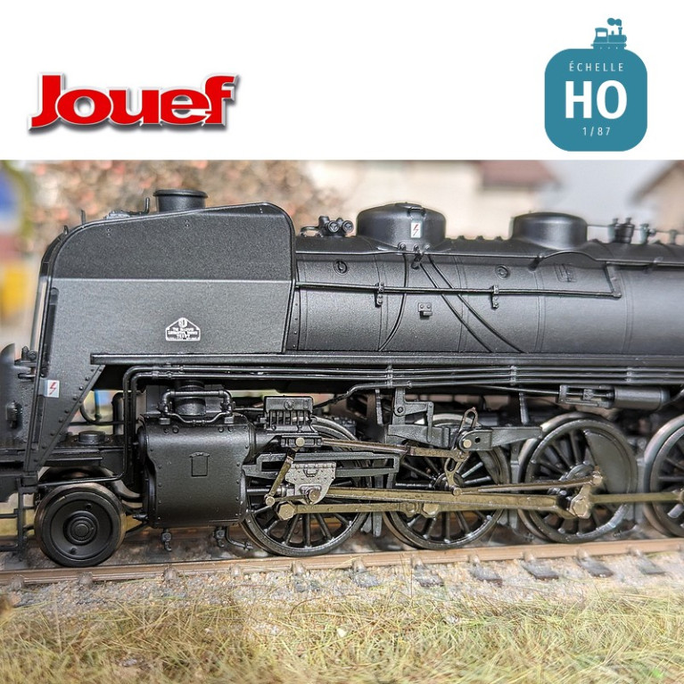 Steam locomotive 141 R 484 with coal tender Dépôt Hausbergen SNCF Ep III Analog HO Jouef HJ2431 - Maketis