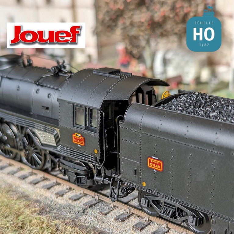 Locomotive à vapeur 141 R 484 avec tender à charbon Dépôt Hausbergen SNCF Ep III Analogique HO Jouef HJ2431 - Maketis