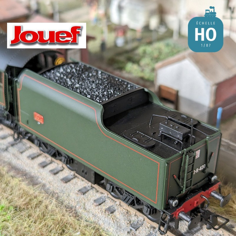 Steam locomotive 141 R 420 with coal tender SNCF Ep V Analog HO Jouef HJ2432 - Maketis